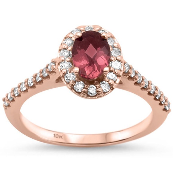 Elegant Rose Gold and Red Gemstone Ring